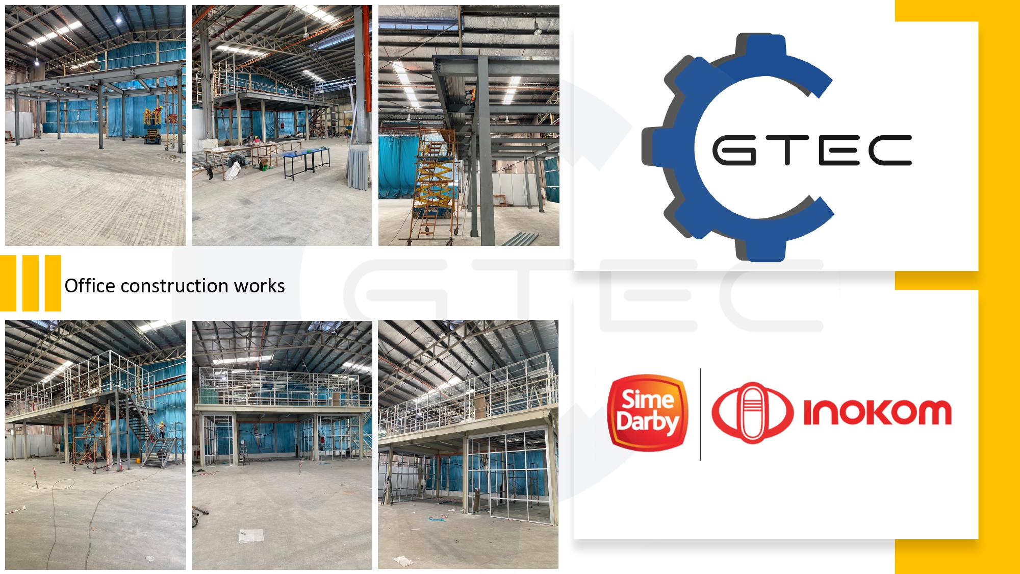 Office construction works